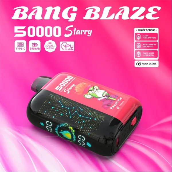 10 Bang Blaze 50000 Puffs – Starry Screen Disposable Vape