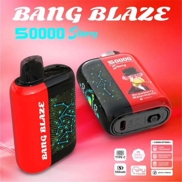 3 Bang Blaze 50000 Puffs – Starry Screen Disposable Vape