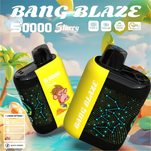 7 Bang Blaze 50000 Puffs – Starry Screen Disposable Vape